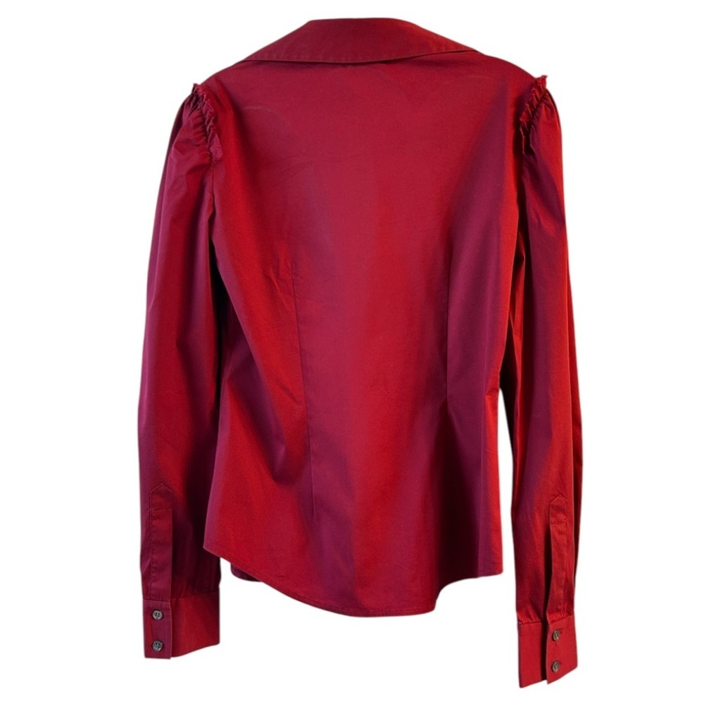 Theory Red Deana Button Down Top - image 4